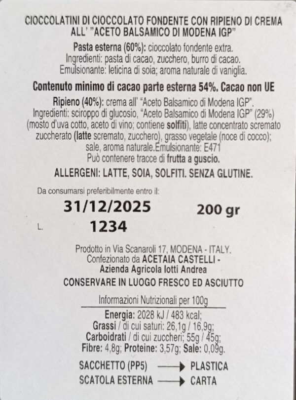 Capricci di Cioccolato all'Aceto Balsamico di Modena I.G.P - immagine 3